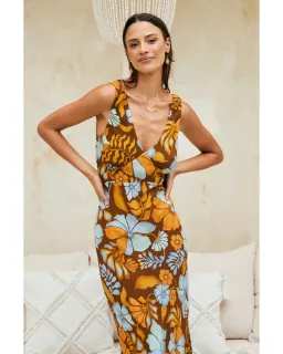 Nine Lives Bazaar Sara Bias Midi Dress Bamboo Size AU 10 for rent on The Volte - image 2