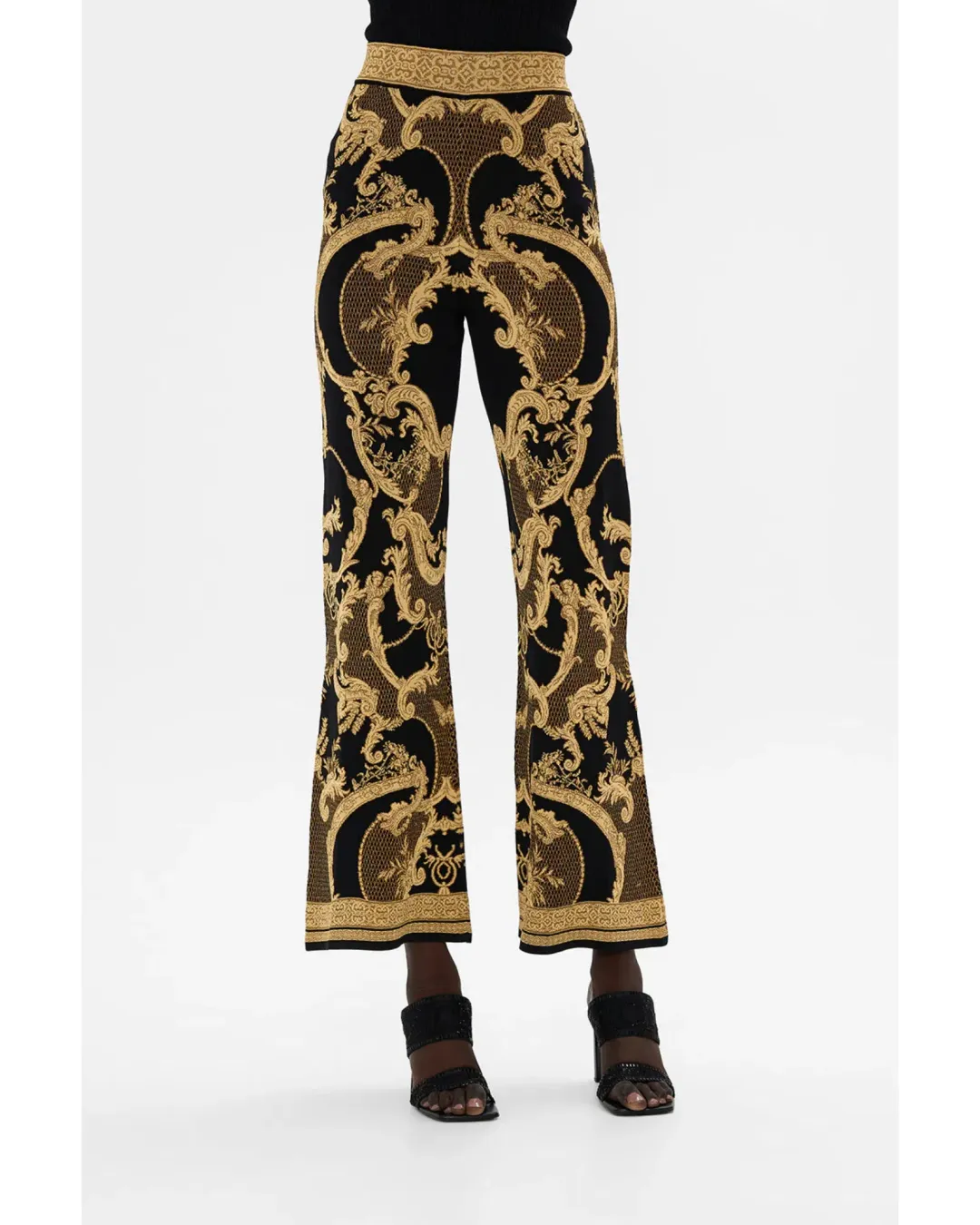 Camilla Flared Jacquard knit pant Magic in the Manuscripts Size AU 10 for rent on The Volte - main image