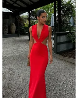 Effie Kats Valencia Gown Red Size Small / AU 8 for rent on The Volte - image 2