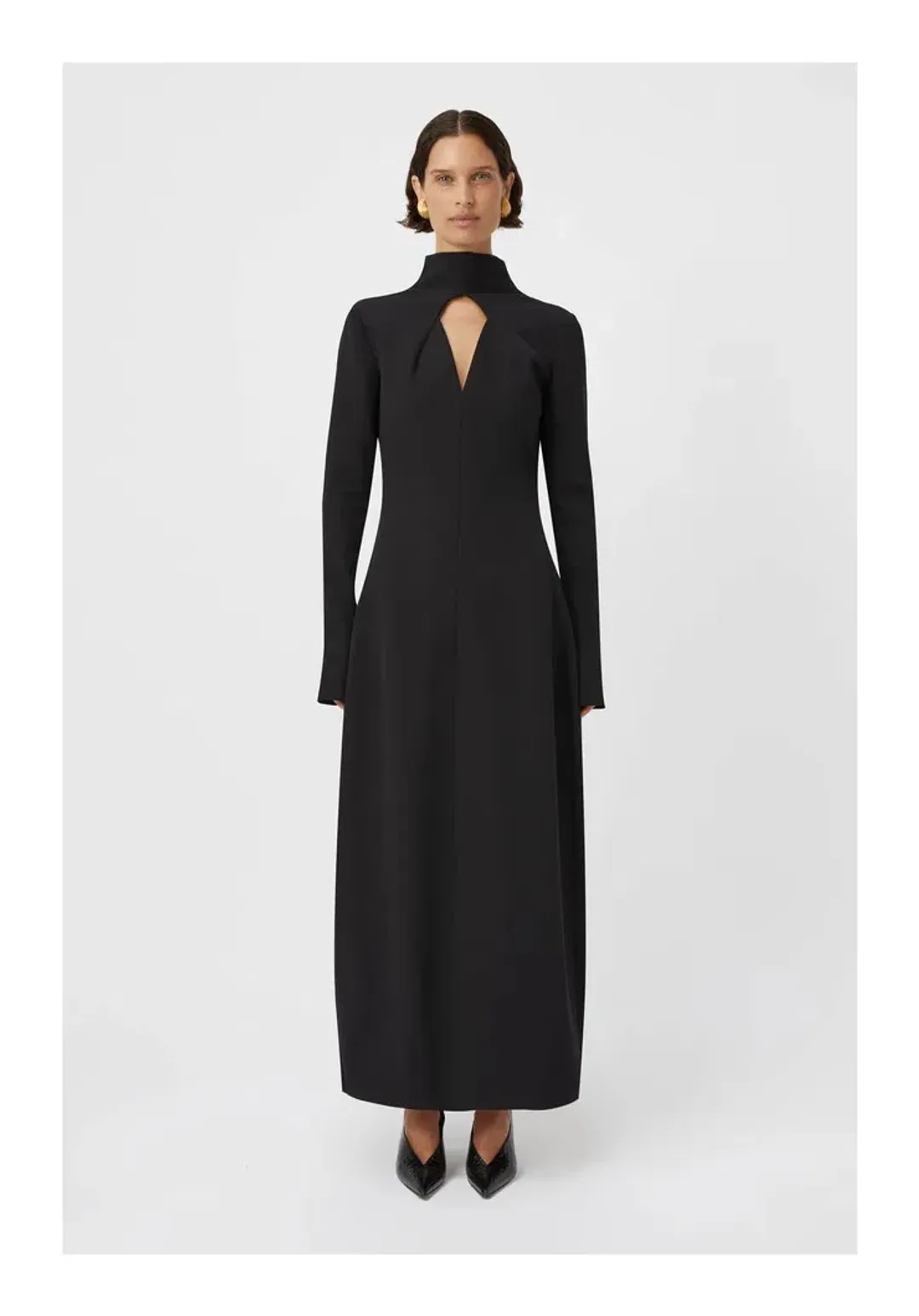 Camilla and Marc The Tenera Cocoon Maxi Dress in Black Size 10  for rent on The Volte - main image