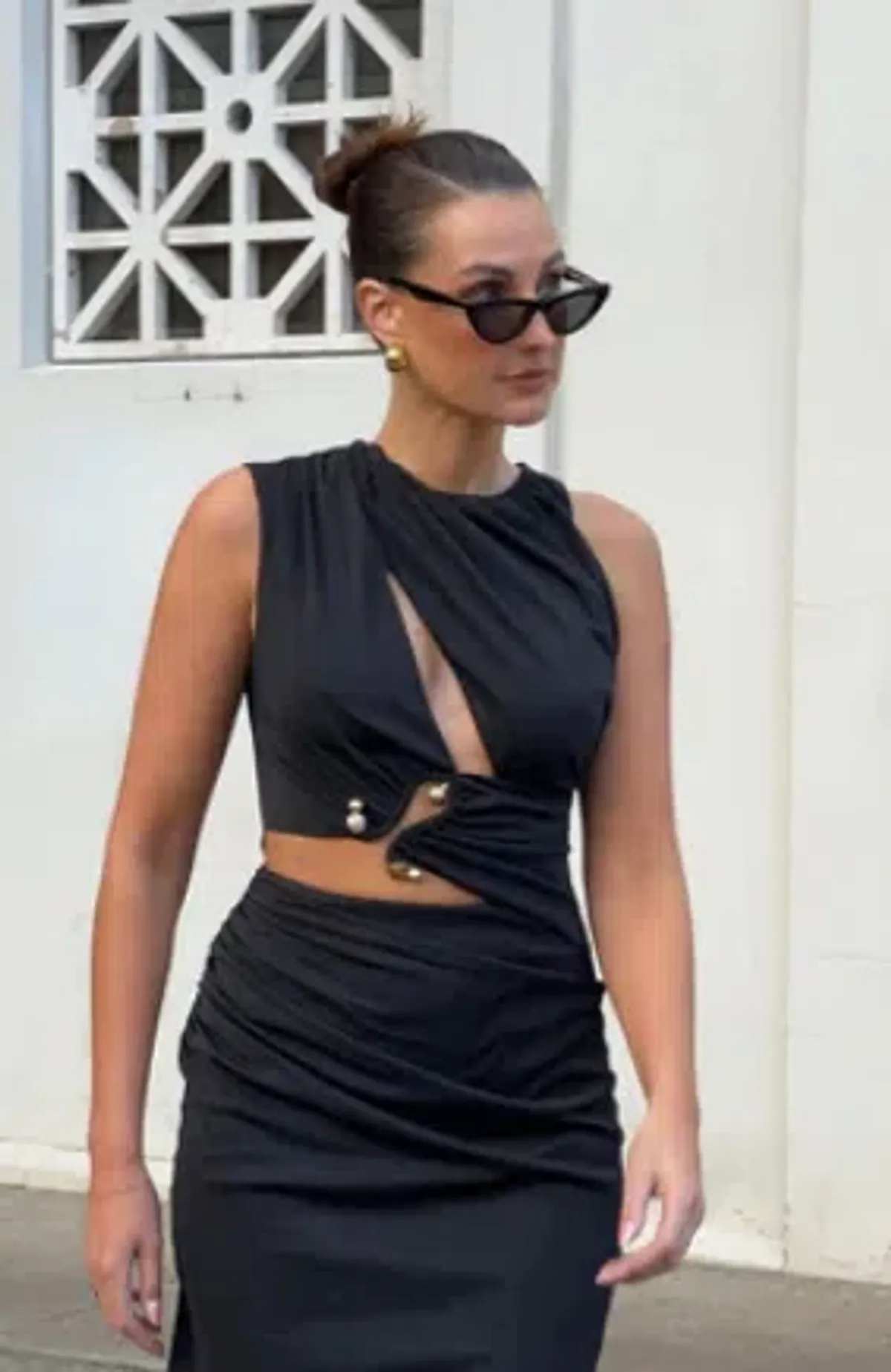 C/MEO COLLECTIVE Entropy Dress black size 4 for rent on The Volte - main image