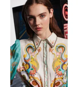 Alemais  Pinball Shirtdress Print Size 12 for rent on The Volte - image 2