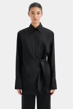 Sir the Label Sorrento Shirt Dress in Black Size AU 8 for rent on The Volte - image 2