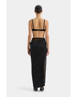 Sir The Label Dunya Skirt, Crop and Drape Cowl Top Set Black Size 0 / AU 6 for rent on The Volte - image 4