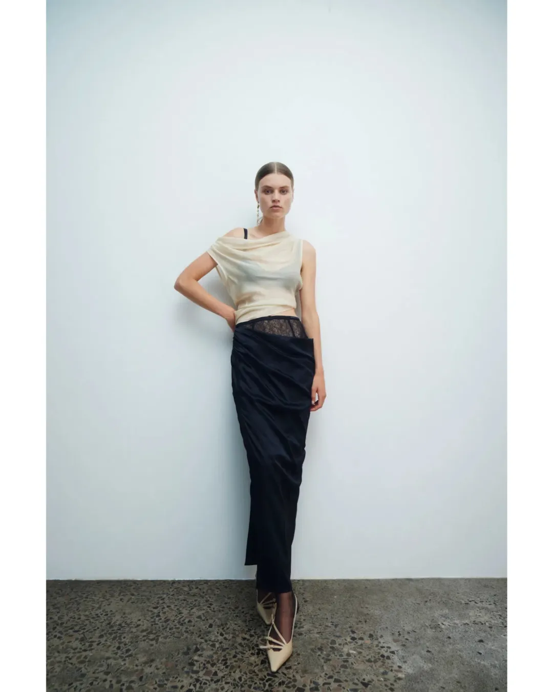 Sir The Label Dunya Bralette and Skirt Set Black Size AU 8 for rent on The Volte - main image