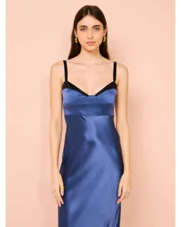 Sir The Label Depeche Balconette Gown In Dark Blue Size 1 / AU 8 for rent on The Volte - image 3