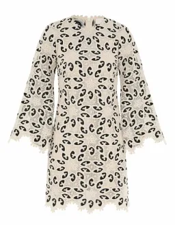 Zimmermann Ottie Lace Mini Dress in Cream/Black Size 0 / AU 8 for rent on The Volte - image 4