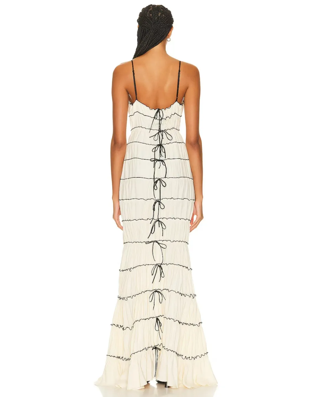 Mirror Palais Ribbon Gown in Cream Size AU 6 for rent on The Volte - main image