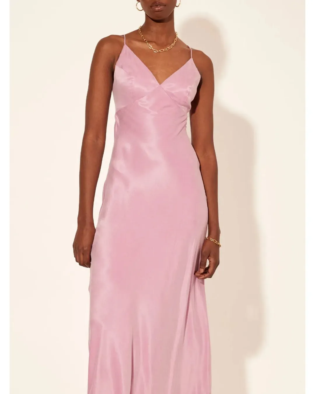 Kivari Bianca Slip Dress Pink Size AU 10 for rent on The Volte - main image