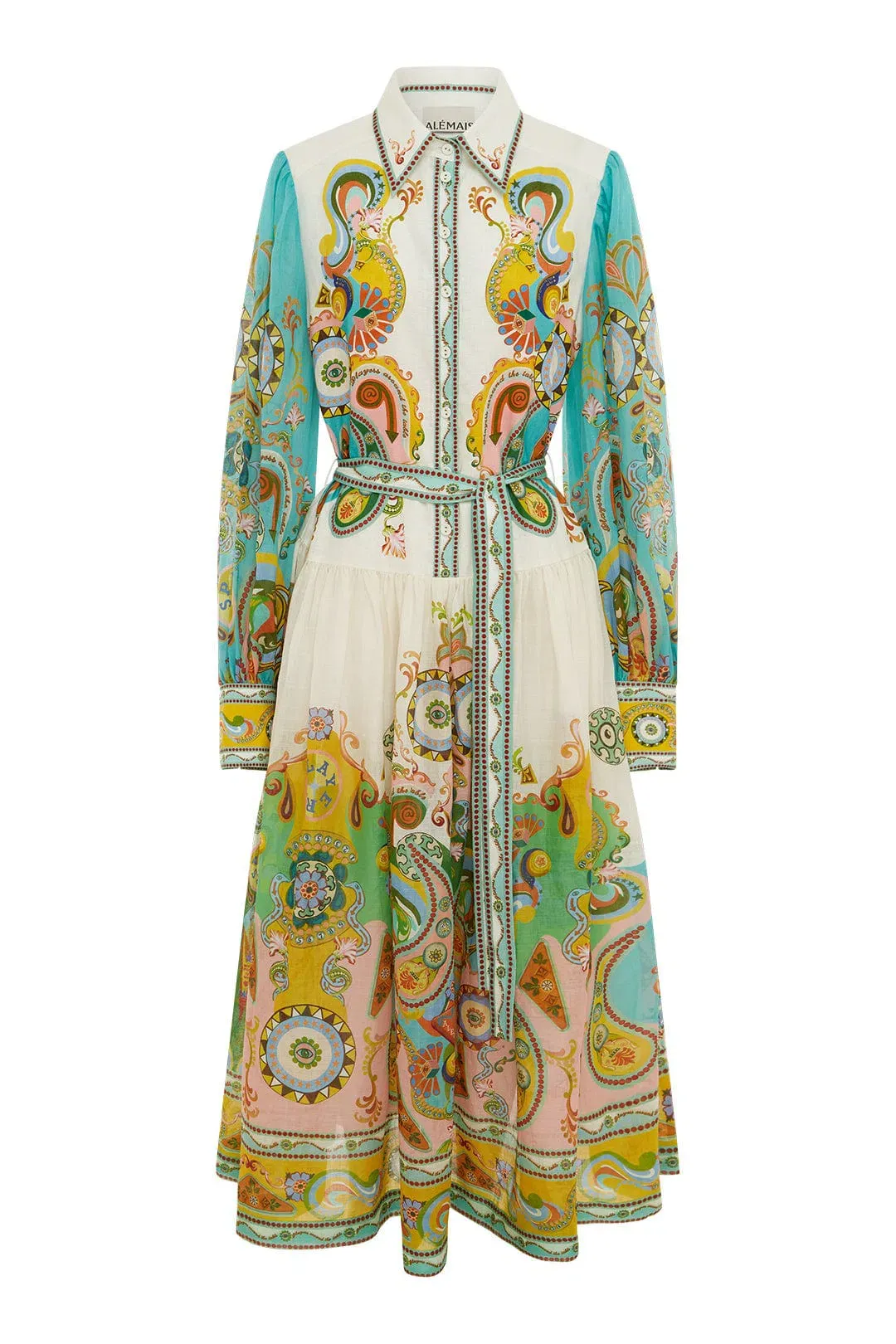 Alemais Pinball Shirtdress Multi Print Size 12 for rent on The Volte - main image