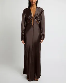 Christopher Esber Triquetra Gown Cocoa Size 8 for rent on The Volte - image 2