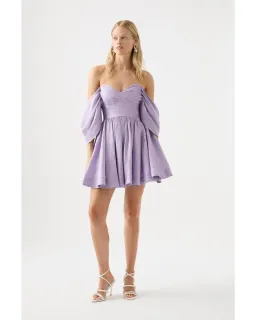 Aje Zorina Sweetheart Mini Dress in Lilac Size AU 8 for rent on The Volte - image 1