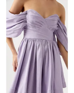 Aje Zorina Sweetheart Mini Dress in Lilac Size AU 8 for rent on The Volte - image 3