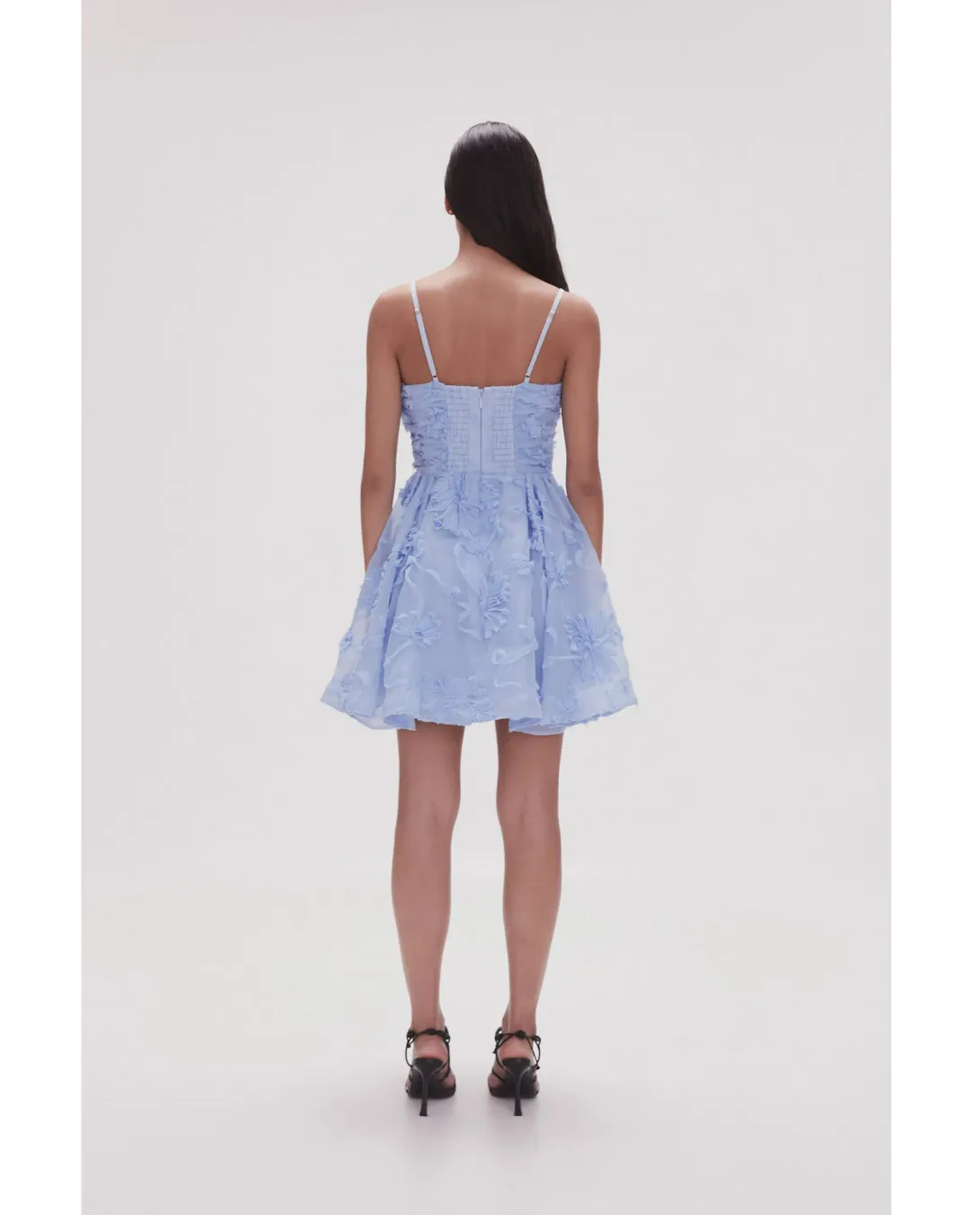 Aje Evangeline Mini Dress Light Sky Blue Size AU 12 for rent on The Volte - main image