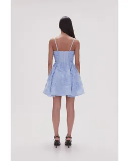 Aje Evangeline Mini Dress Light Sky Blue Size AU 12 for rent on The Volte - image 3