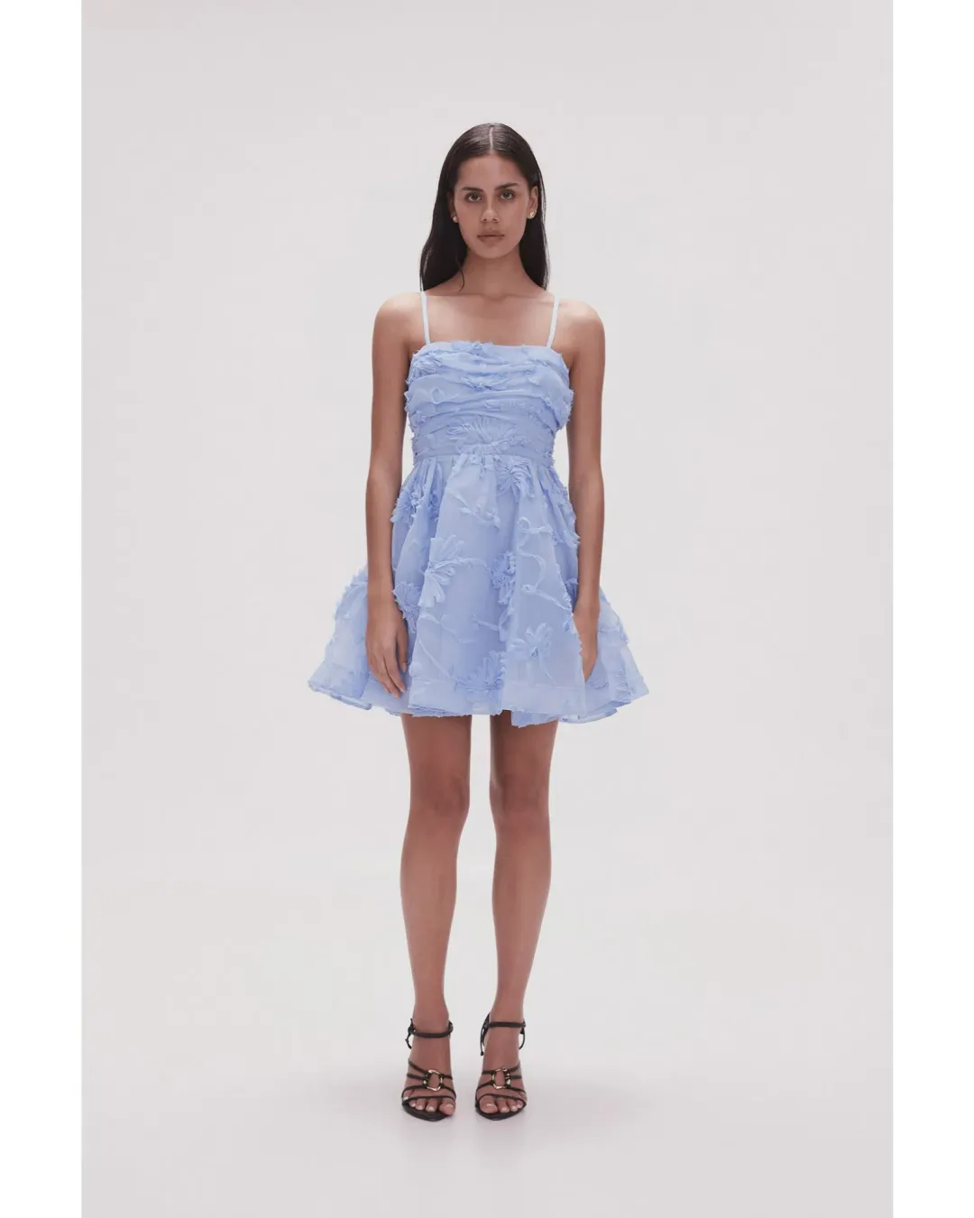 Aje Evangeline Mini Dress Light Sky Blue Size AU 12 for rent on The Volte - main image