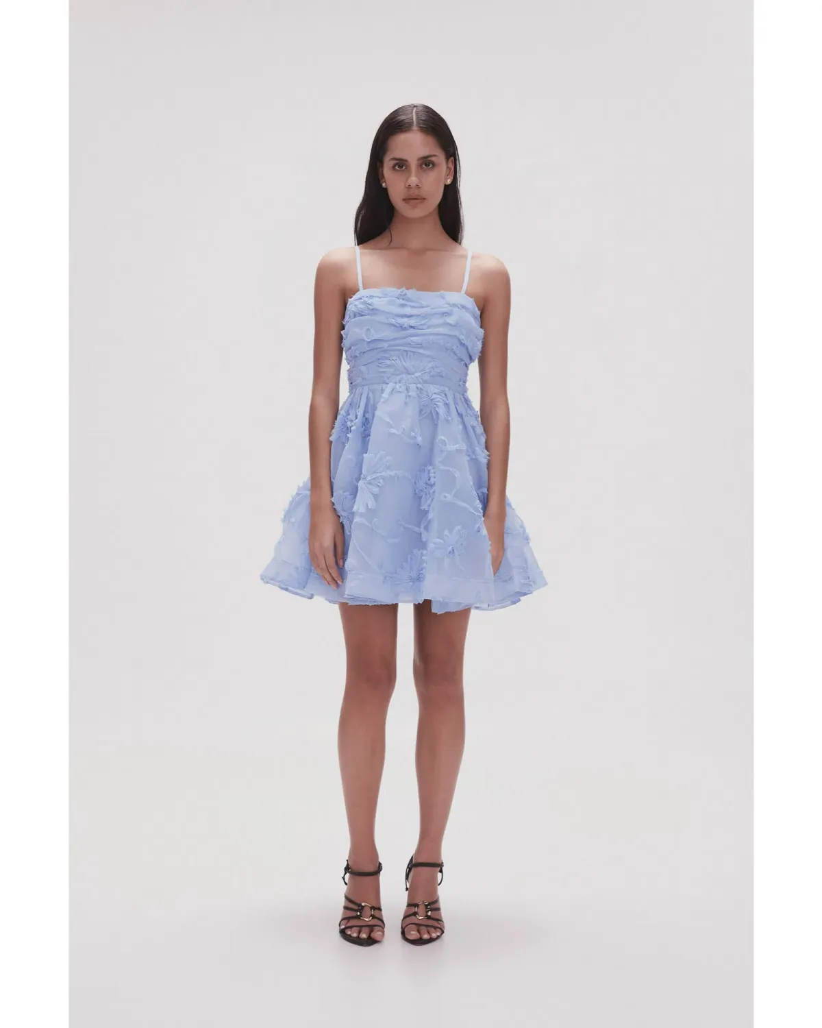 Aje Evangeline Mini Dress Light Sky Blue Size AU 12 for rent on The Volte - main image