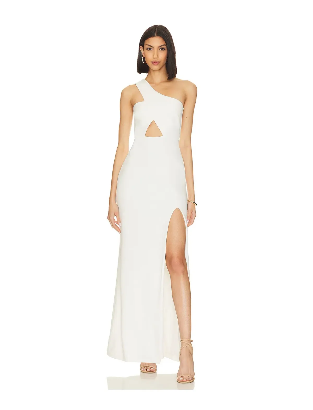 Nookie Bliss Cut Out Gown in Ivory Size 8  for rent on The Volte - main image