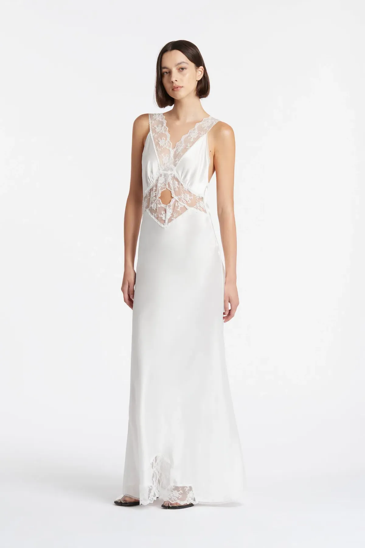 Sir the Label Aries Cut Out Dress Ivory Size 8 for rent on The Volte - main image