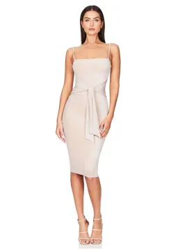 Nookie Luna Midi Dress in Nude Size 8 for rent on The Volte - image 1