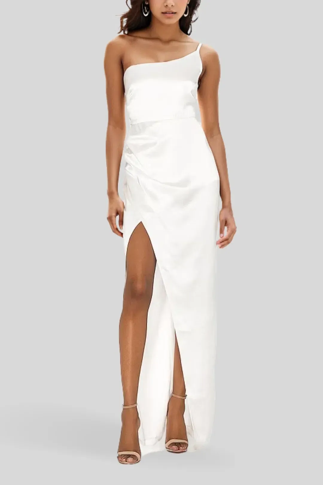 Nookie Grace One Shoulder Gown Ivory Size 8 for rent on The Volte - main image