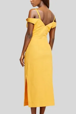 Viktoria and Woods Whirlpool Midi Dress in Mango Size 12 for rent on The Volte - image 3