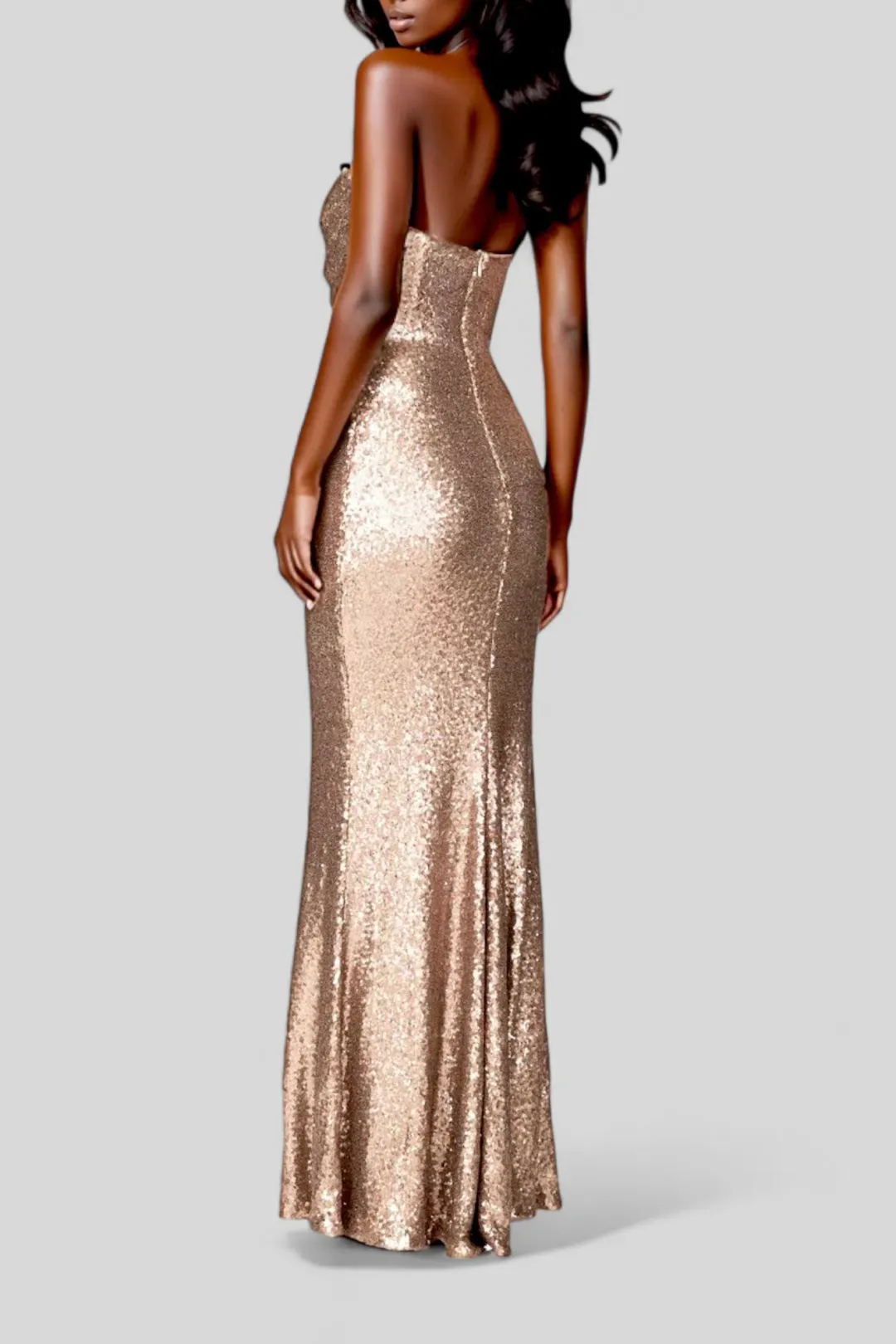 Nookie Valentina Dress in Rose Gold Size 8 for rent on The Volte - main image