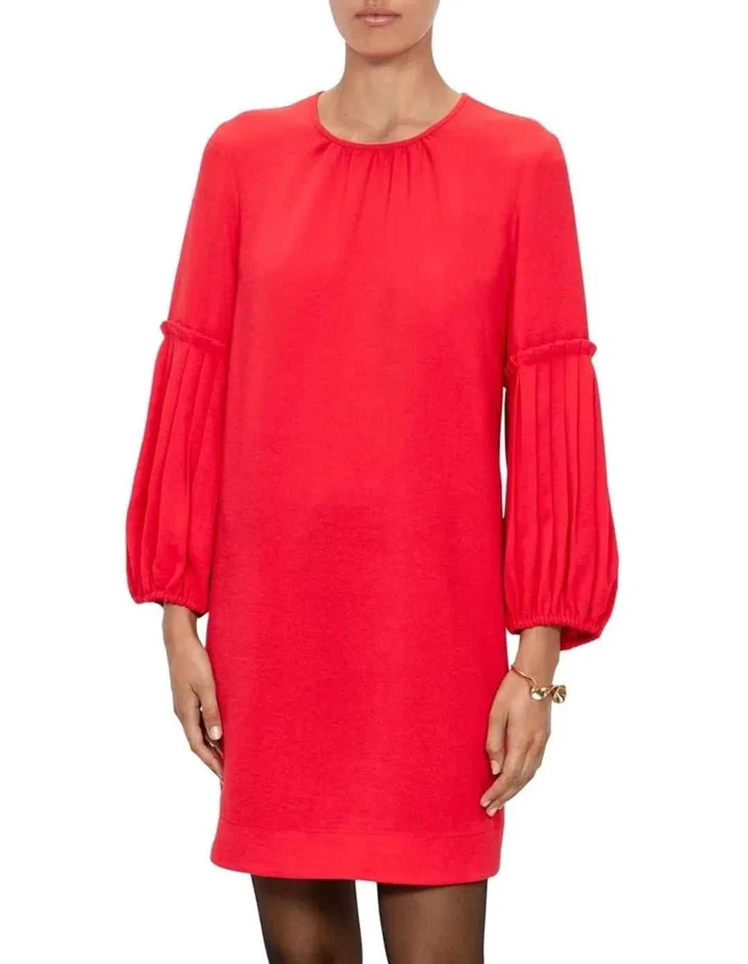 Veronika Maine Double Crepe Shift Mini Dress Red Size 14 for rent on The Volte - main image