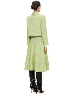 Veronika Maine Short Tweed Jacket Neon Lime Size 14 for rent on The Volte - image 3