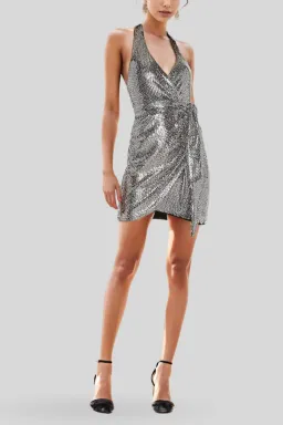 Nookie Bellagio Mini Dress Gunmetal Size 12 for rent on The Volte - image 1