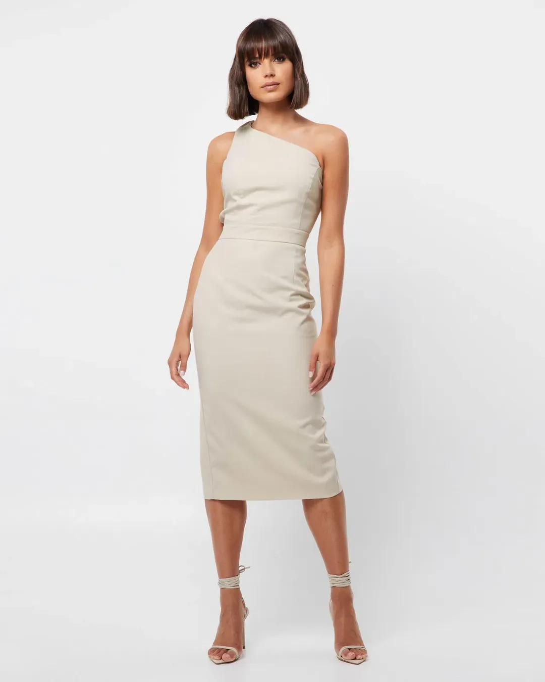 Mossman Spectrum Midi Dress Natural Size 8 for rent on The Volte - main image