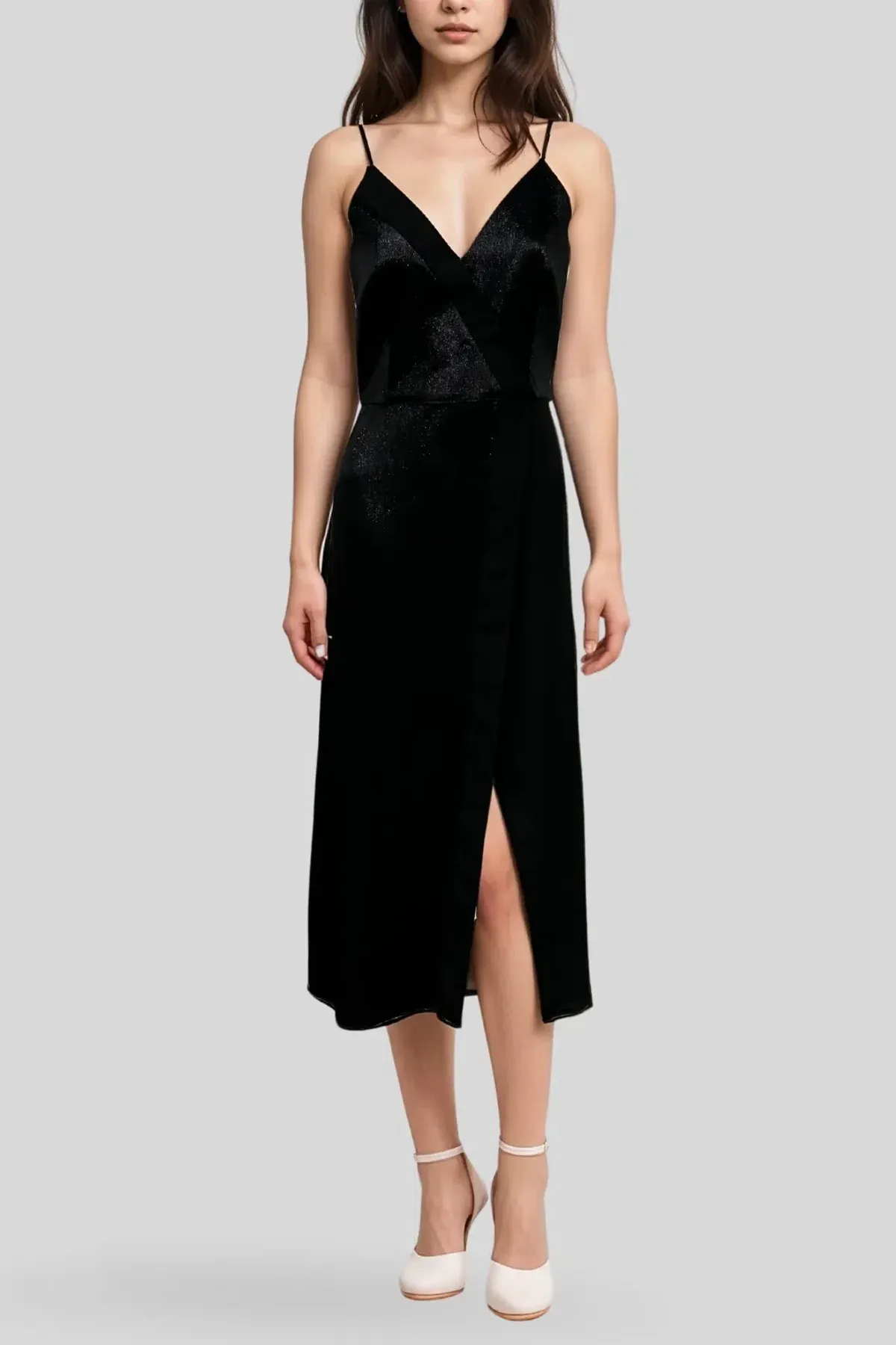 Ginger & Smart Spaghetti Strap Midi Dress Black Size AU 10 for rent on The Volte - main image