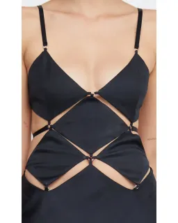 Bec & Bridge Diamond Days Strap Maxi Dress Black Size AU 6 for rent on The Volte - image 3