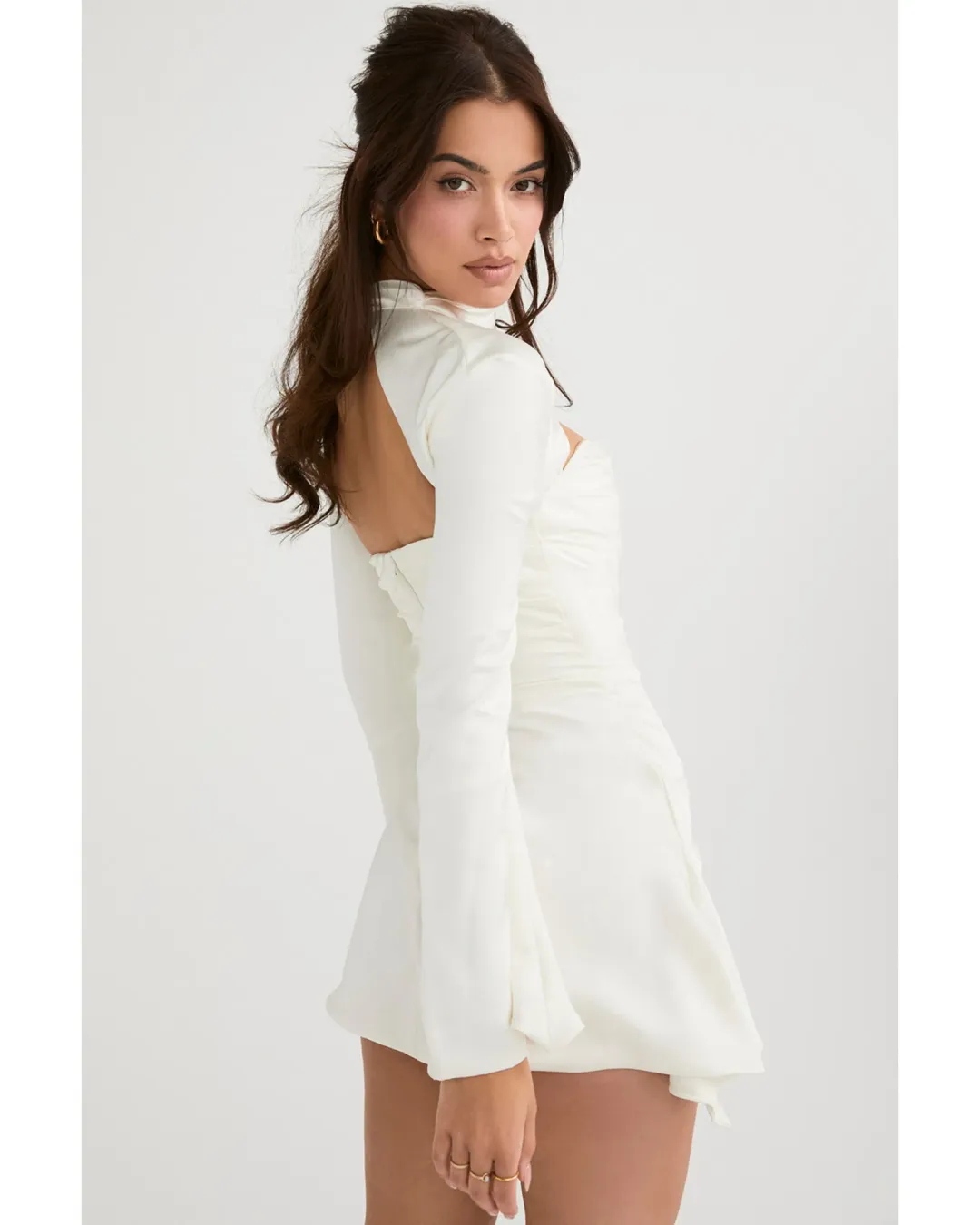 House Of CB Toira Long Sleeve Dress White Size S / AU 8 for rent on The Volte - main image