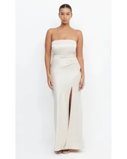 Bec & Bridge The Dreamer Strapless Dress in Sand Size AU 8 for rent on The Volte - image 1