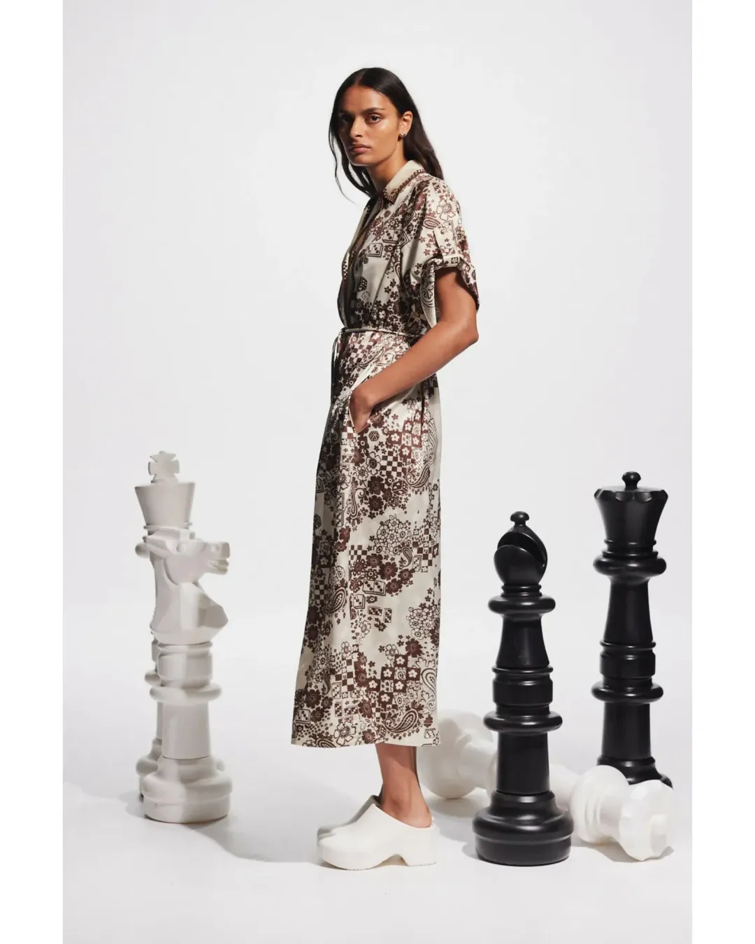 Alemais Vinnie Shirtdress Print Size AU 14 for rent on The Volte - main image
