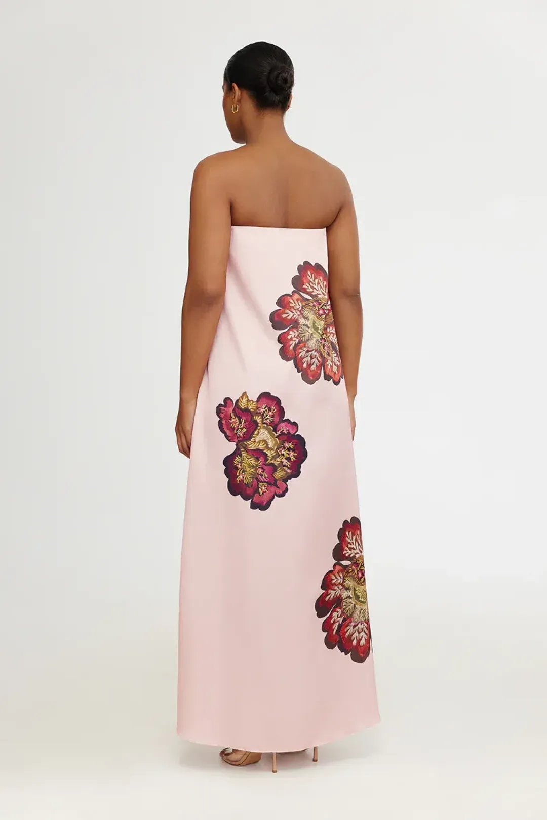 Significant Other Satin Floral Strapless Maxi Dress Size 10 for rent on The Volte - main image