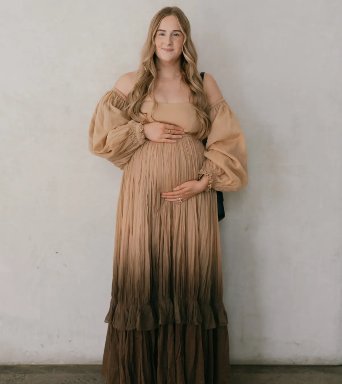 Rooh Collective Poppy Ombre Maxi Dress Brown Multi Size L / AU 12 for rent on The Volte - main image