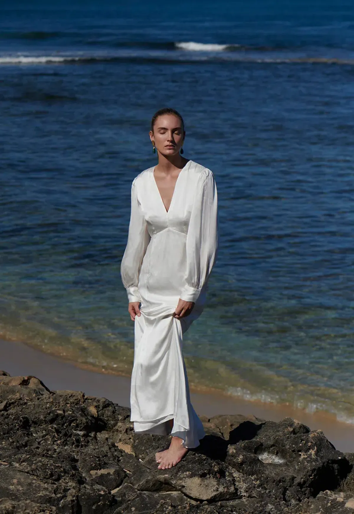 MLM the Label Open Back Lennon Gown Cream Size 8 for rent on The Volte - main image