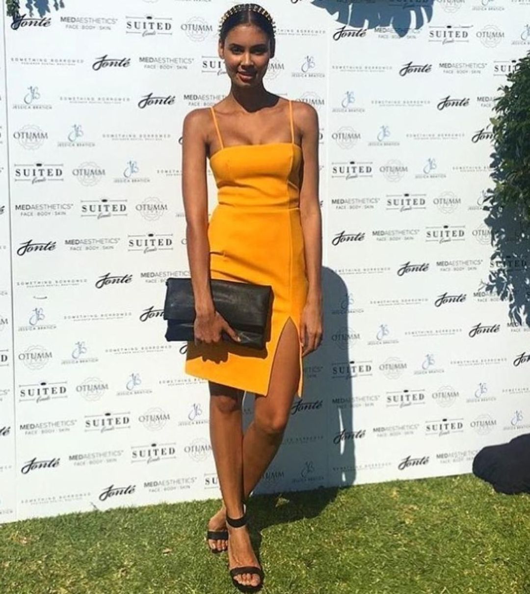 Kookai Honey Dress Orange Size 6 for rent on The Volte - main image