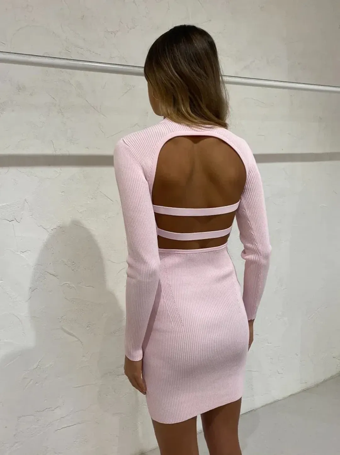 Manning Cartell Escape Clause Backless Mini Dress In Pastel Pink Size 8  for rent on The Volte - main image