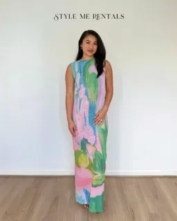 Jefre Sèi Luelle Midi Dress Gaia Print Size S for rent on The Volte - image 2