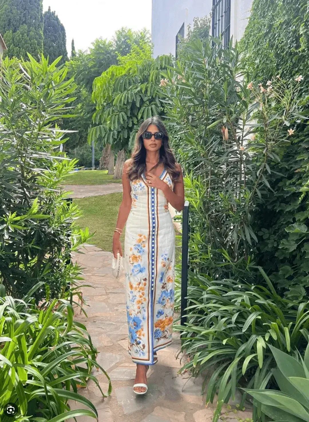 Zimmermann Halcyon Slip Dress Orange/Blue Floral Size 2 / AU 12 for rent on The Volte - main image