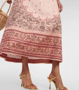 Zimmermann The Matchmaker Frilled Midi Dress in Pink Bandana Size 2 / AU 10 for rent on The Volte - image 4