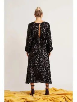 Flannel Alana Dress in Black Size 10 for rent on The Volte - image 2