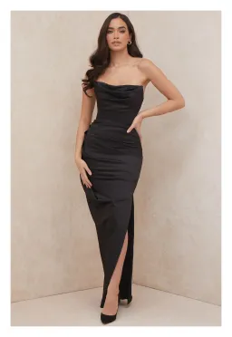 House of CB Adrienne Strapless Maxi Dress Black Size 6 for rent on The Volte - image 2