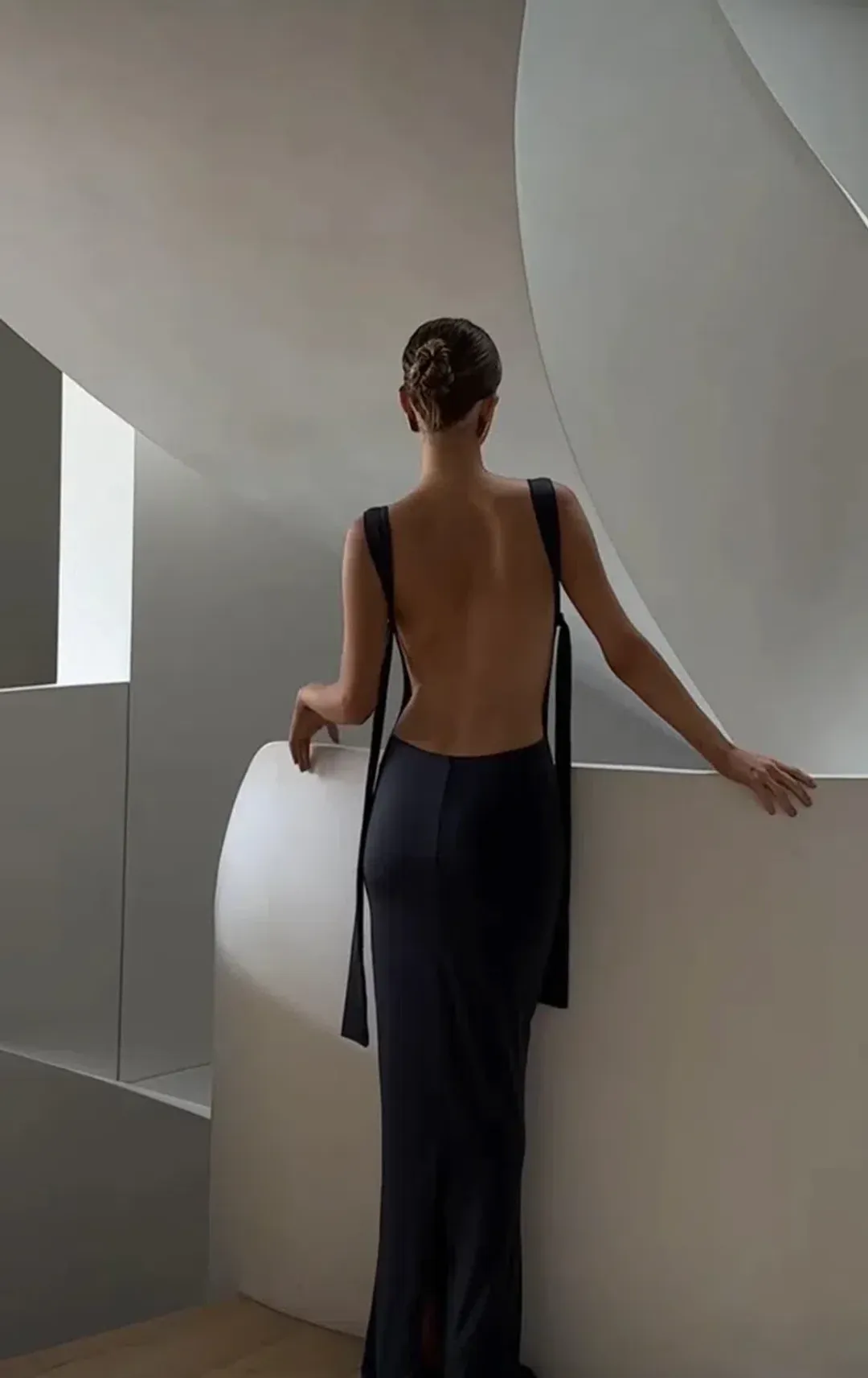 Effie Kats Helena Gown Black Size S/ AU 8 for rent on The Volte - main image