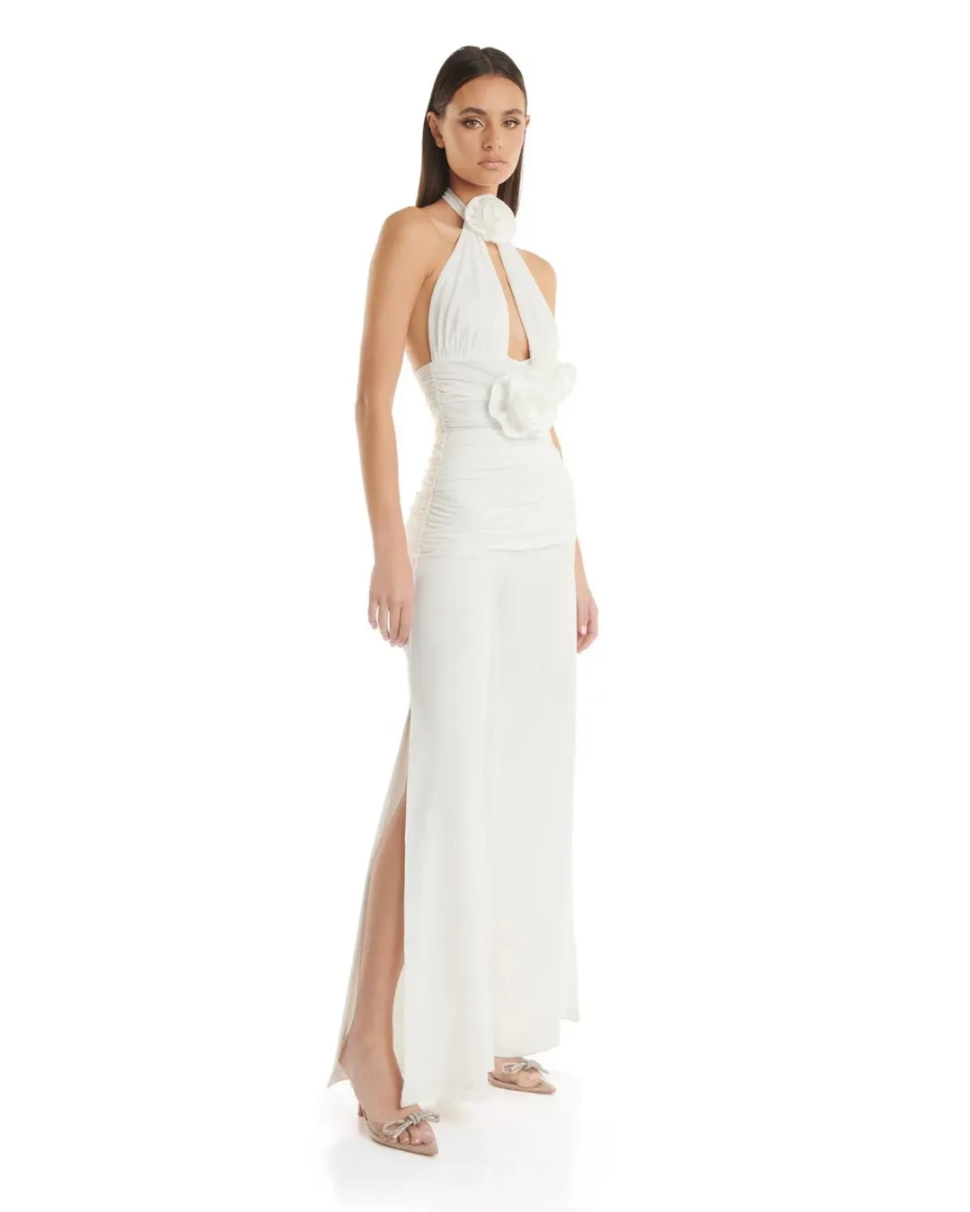 Eliya The Label Leontina Pantsuit in White Size S / AU 8 for rent on The Volte - main image