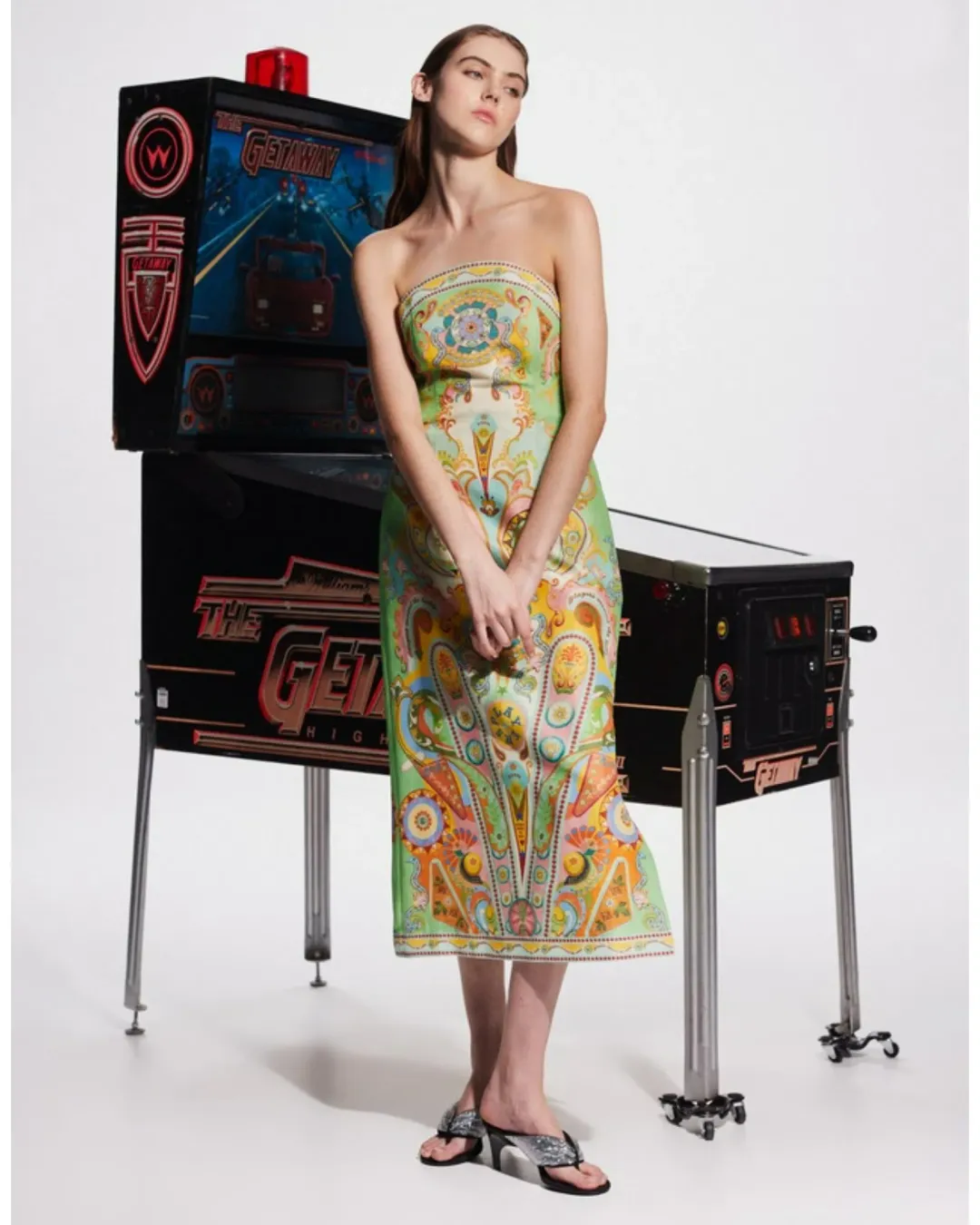 Alemais Pinball Bodice Dress Multi Size AU 8 for rent on The Volte - main image