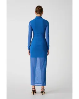 Misha Madigral Mesh Midi Dress Azure Blue Size AU 8 for rent on The Volte - image 5